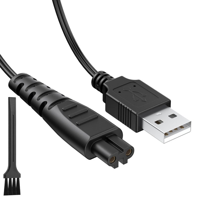 5V USB A Shaver Charger Cable for Remington HC4250,Power Cord Cable Beard Trimmer Electric Shaver Charger for Remington HC4250,HC4255 F3 XR1330 XR1350 XR1400 XR1470 XR1430 PF7500 MB4200 MB4130 (Black)